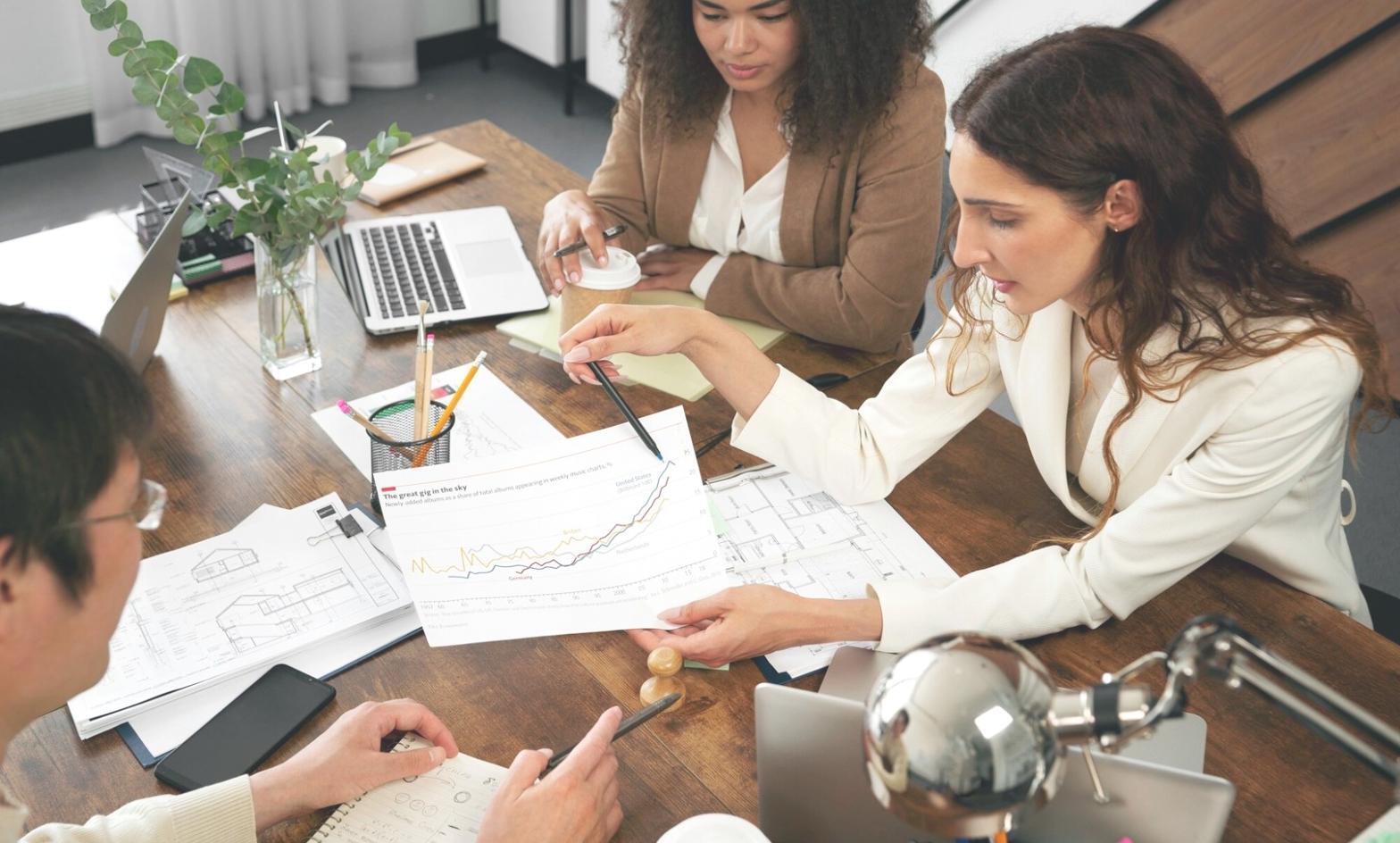 Espacio de trabajo organizado para consultas financieras